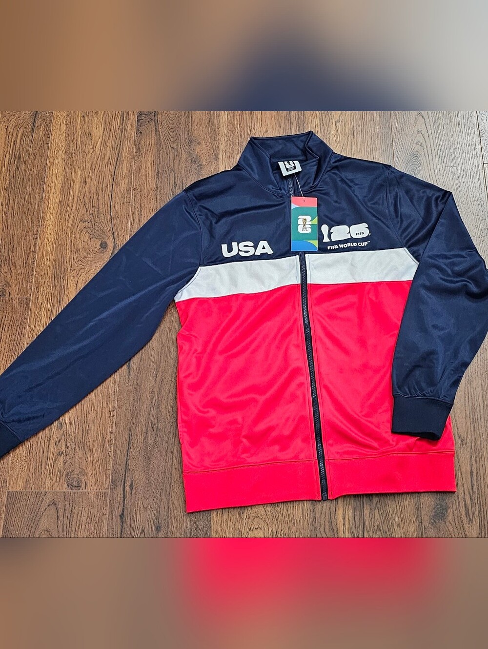 FIFA World Cup Soccer 2026 USA Track Jacket NWT Large
